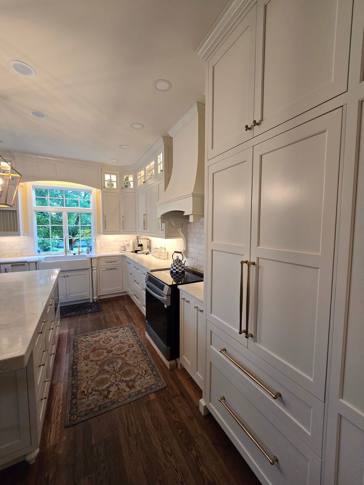 Classic white kitchen with elegant details